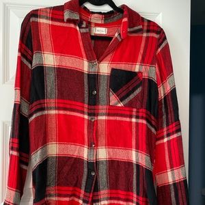 👚 THREE FOR $25 Altar’d state red flannel